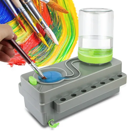 Vista 10 de Limpiador de Pinceles de Pintura, Enjuagador de Pinceles con Drenaje y Soporte para Pinceles, Limpiador de Pinceles de Pintura con Reciclaje