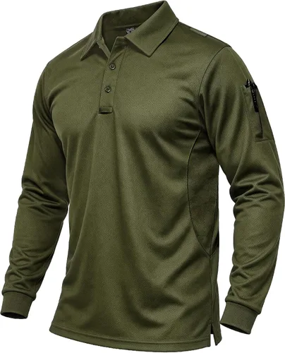 Vista 17 de Haimont Men's Long Sleeve Quick-Dry Performance Polo Shirt 3-Manga larga.