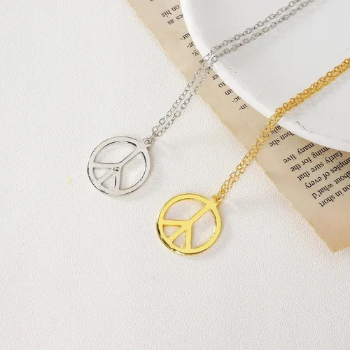 Vista 9 de Peace Sign Necklace Earrings Set for Women Hippie Costume Accessories 60s 70s Jewelry Outfits Halloween Party Favors