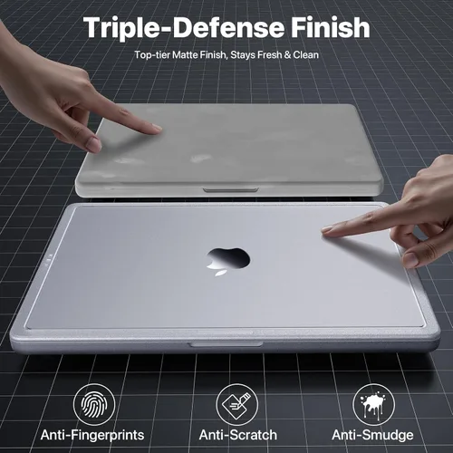 Vista 5 de Soonjet CrackGuard - Funda para MacBook Pro de 14 pulgadas M5 M4 M3 M2 M1 Pro/Max 2025 2024-2021 [actualización antigrietas] [ajuste impecable]