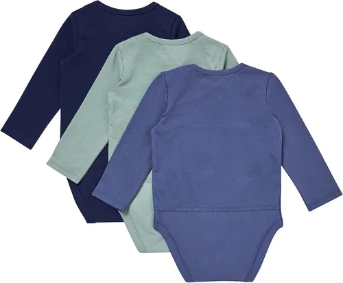 Vista 2 de Hanes Unisex Baby Pure Comfort Long Sleeve Bodysuits, Infant Bodysuits, Boys & Girls, 3-pack