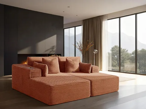 Vista 82 de Sofá modular de gran tamaño de 108 pulgadas, cómodo sofá deshuesado en forma de U para sala de estar, asientos extra profundos, sin montaje, sofá