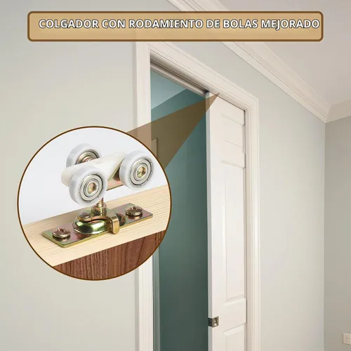 Vista 7 de ACEPLANET Percha de grado comercial para puerta de bolsillo compatible con Johnson Part #1125 y kit de herramientas Upgrades #1500, rodamiento