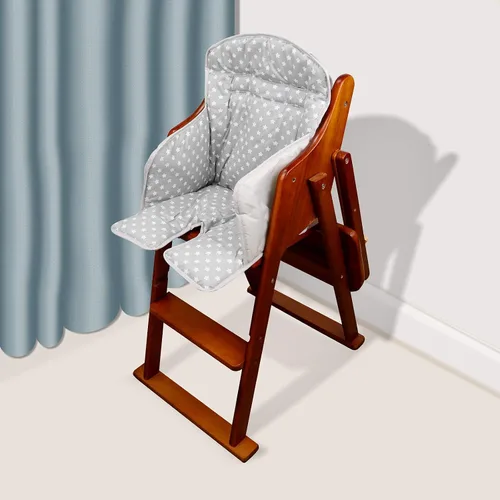 Vista 5 de twoworld Cojín para silla alta, funda de asiento para silla alta para el pelo de comedor de bebé (estrella gris)