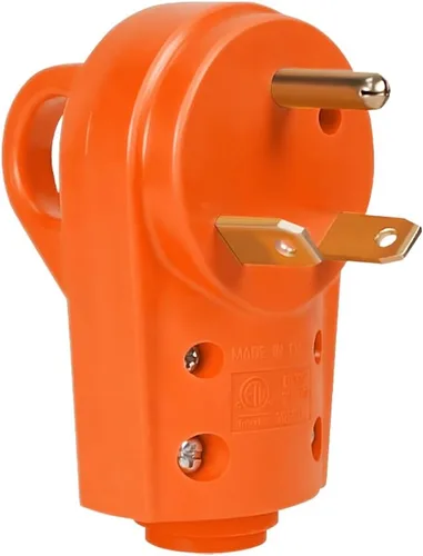 Vista 13 de BELOMI Enchufe RV de 30 amperios, adaptador de enchufe de repuesto resistente NEMA TT-30P, conector de alimentación eléctrica de 125 V, extremo