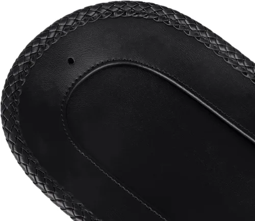Vista 4 de Asiento de cuero negro para guardabarros trasero para Harley Softail Springer Heritage Classic EFI FLSTCI 2006-2017