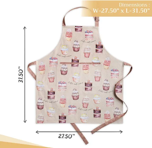 Vista 650 de Maison d' Hermine Delantales para mujer con bolsillo, 100% algodón (27.50 x 31.50 pulgadas)