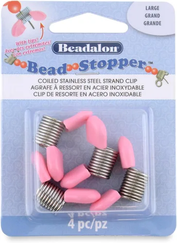 Vista 14 de Beadalon Tapón de cuentas, pequeño, puntas rosadas, 4 piezas