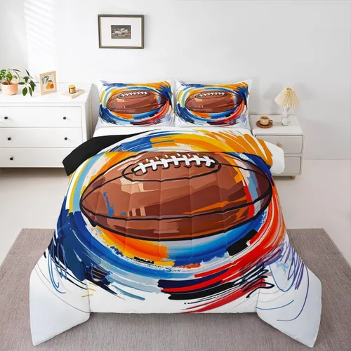 Vista 158 de Juego de ropa de cama de baloncesto para niños y adolescentes, juego de edredón deportivo para niños, tamaño matrimonial, suave, ligero, decoración