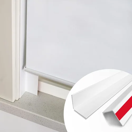 Vista 7 de Yoolax Roller Accessories Bloqueadores de luz Versión ampliada (negro) 100% Blackout, Plastic Light Blockers for Roller Shades, Zebra Blinds
