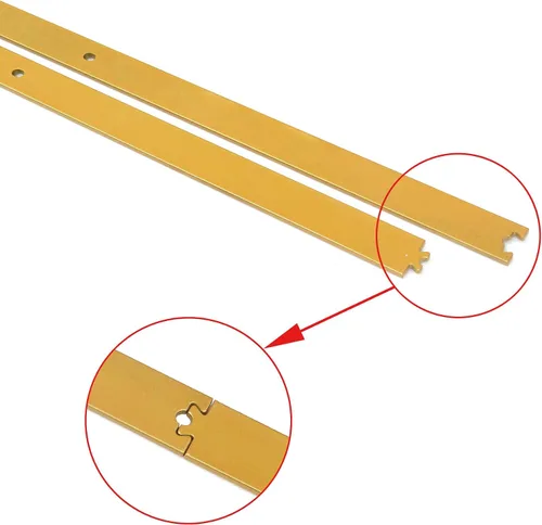 Vista 6 de DIYHD Kit de herramientas de escalera deslizante de 5 pies, sistema de pista rodante con rodillos de suelo de frenado, acabado dorado, escalera