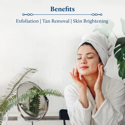 Vista 7 de Blue Nectar Hidratante facial de azafrán antienvejecimiento para mujeres (1.7 onzas líquidas) parado con gel de nuez para exfoliación profunda