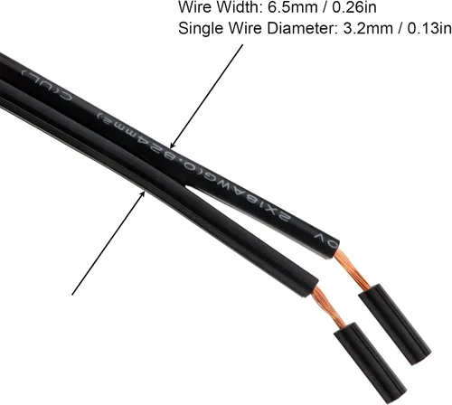 Vista 3 de RTNLIT Cable de lámpara de 6 pies con interruptor de botón de encendido/apagado y enchufe polarizado, extremos pelados listos para cableado, cable