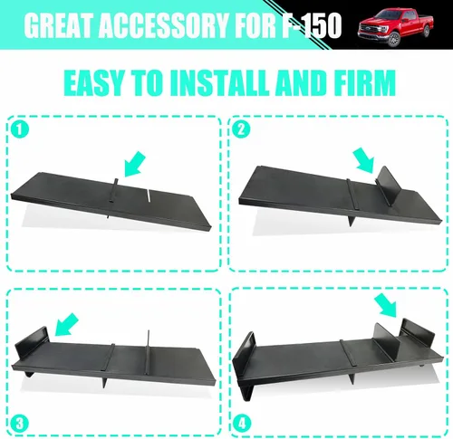 Vista 4 de Compatible con organizador de guanteras Ford F150 2021 2022 2023 2024 – Organizador de consola central, divisor de almacenamiento interno, caja