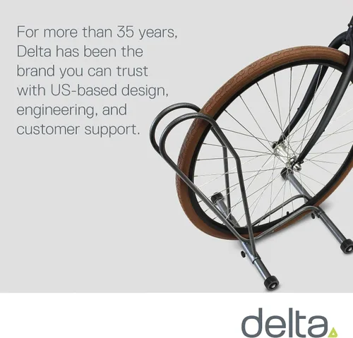 Vista 5 de Delta Soporte de bicicleta individual para bicicleta, soporte de piso ajustable sin herramientas para montaña, neumático grueso, bicicletas