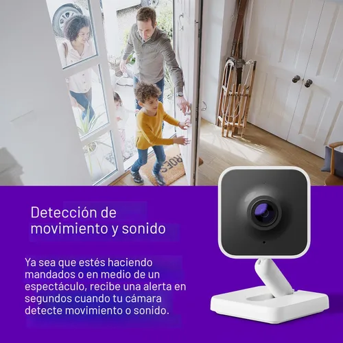 Vista 6 de Cámara Roku interior - Seguridad para el hogar - 1 paquete - Cámara de seguridad con cable y monitor para mascotas con visión nocturna HD