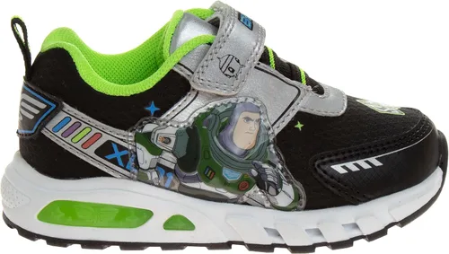 Vista 4 de Disney Pixar Toy Story - Zapatos deportivos para niños Buzz Lightyear y Woody sin cordones iluminados para niños pequeños, tenis deportivos
