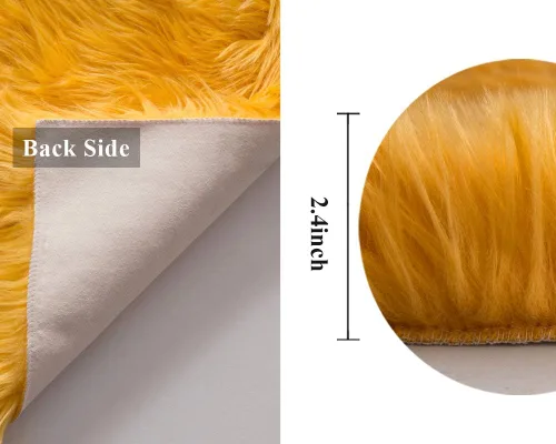 Vista 2 de MIULEE Alfombra de Área de Lujo Súper Suave y Esponjosa de Piel Sintética Rectangular Alfombra Decorativa de Felpa Shaggy para Mesita de Noche Sofá