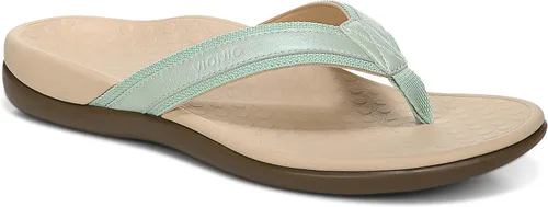 Vista 12 de Vionic sandalias tipo flats para mujer Cuero Camo Negro
