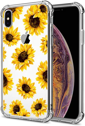 Vista 60 de Funda transparente de girasol compatible con iPhone SE 2022 SE 2020 7 8, funda trasera floral para niñas y mujeres, funda protectora transparente