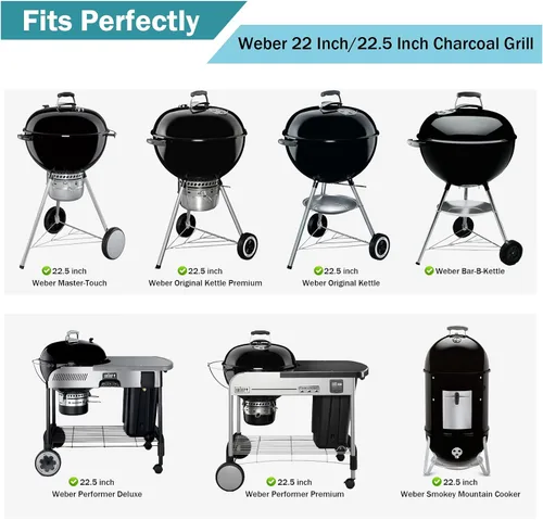 Vista 3 de Criditpid 8835 Rejillas de hierro fundido de repuesto para parrillas de carbón Weber de 22.5 pulgadas, hervidor, intérprete Premium, Master-Touch