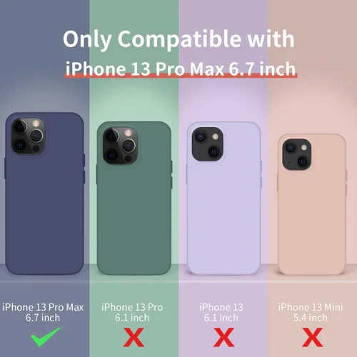 Vista 6 de Cordking Funda diseñada para iPhone 13 Pro Max, Funda Protectora de Teléfono de Silicona Ultra Delgada a Prueba de Golpes