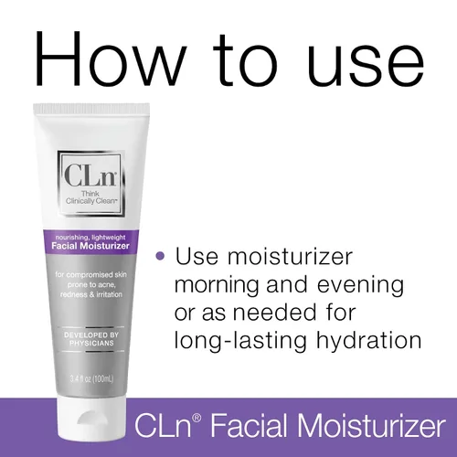 Vista 5 de CLn® Hidratante facial: calma y calma la piel, ayuda a reducir la apariencia de enrojecimiento, bloquea la humedad sin obstruir los poros