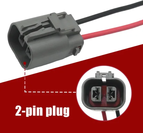 Vista 2 de Reemplazo del conector del mazo de cables del alternador de 2 pines para Ford Nissan Mazda Subaru Mitsubishi Reemplazo para Mercury Chrysler Dodge