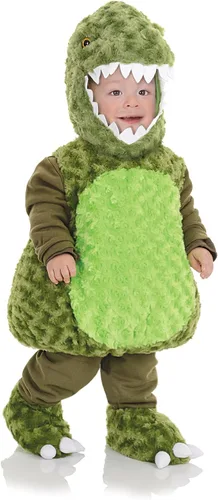 Vista 2 de Underwraps Mono T-Rex - Disfraz de bebé para bebé pequeño forro polar verde con licencia oficial de star wars silent one crew