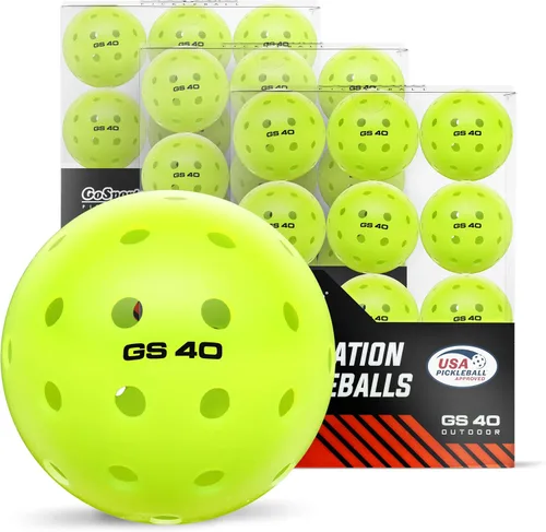 Vista 8 de GoSports GS 40 Pelotas de Pickleball - Paquete de 4, 12 o 36 pelotas de Pickleball reguladas aprobadas por USAPA