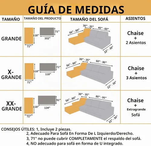 Vista 2 de HAOMAIJIA Fundas para Sofá Seccional en Forma de L de 2 Piezas Lavables Fundas para Sofá en Forma de L para Sofá Seccional Funda de Sofá