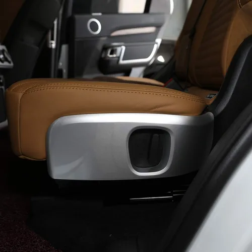 Vista 3 de YIWANG - Embellecedor cromado ABS para asiento de coche, 2 piezas para Land Rover Discovery 5 LR5 2017 2018 2019 accesorios de coche