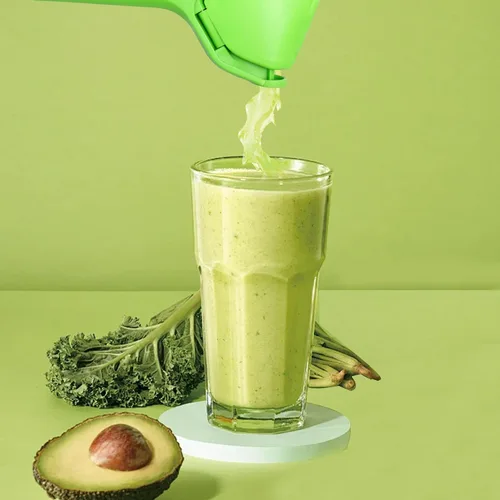 Vista 5 de Septe Exprimidor de limón, exprimidor de limón, exprimidor de cítricos de lima, jugo de mano, verde