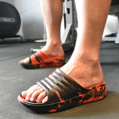Vista 7 de GPOS Sandalias de recuperación deportiva para hombre, para fascitis plantar, gruesas, acolchadas, ligeras, cómodas, ortopédicas