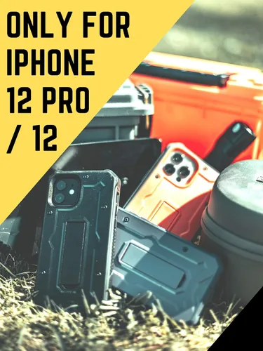 Vista 2 de ArmadilloTek Vanguard - Funda diseñada para iPhone 12 / iPhone 12 Pro (6.1 pulgadas) de grado militar, cuerpo completo, resistente, con protector