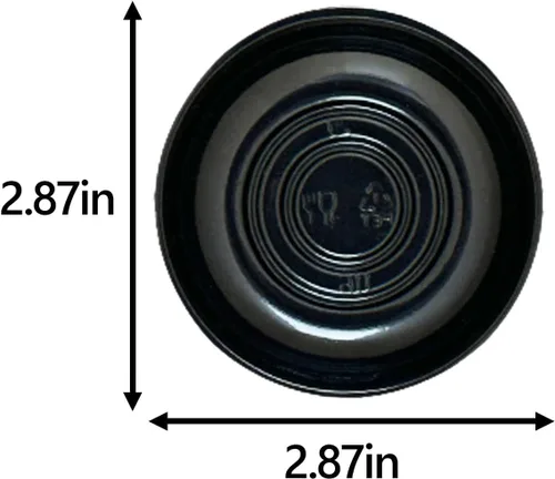 Vista 2 de 100 platos desechables de plástico para salsa, cuencos para condimentos de salsa de soja, mini bandeja de condimentos para sushi, soja, mostaza