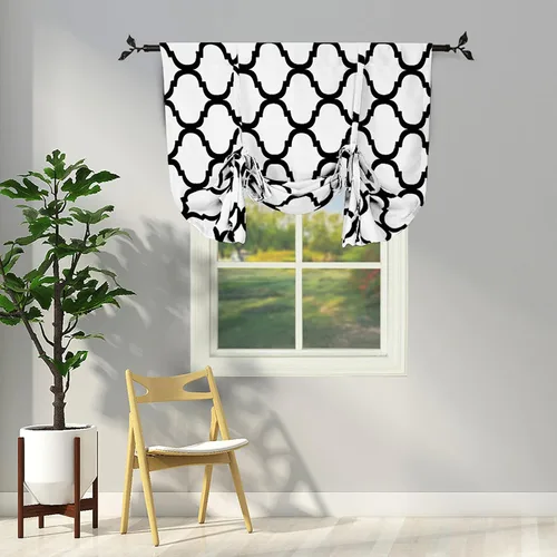 Vista 50 de Melodieux - Cortinas de bolsillo de moda marroquí para cocina, cafetería o baño, pequeñas ventanas