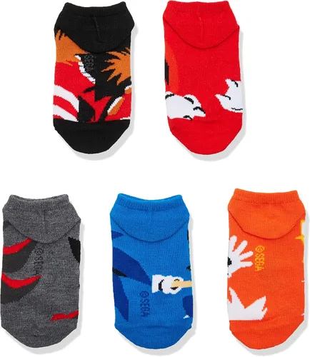 Vista 3 de Sonic the Hedgehog Paquete de 5 calcetines novedosos de moda niño grandehombre