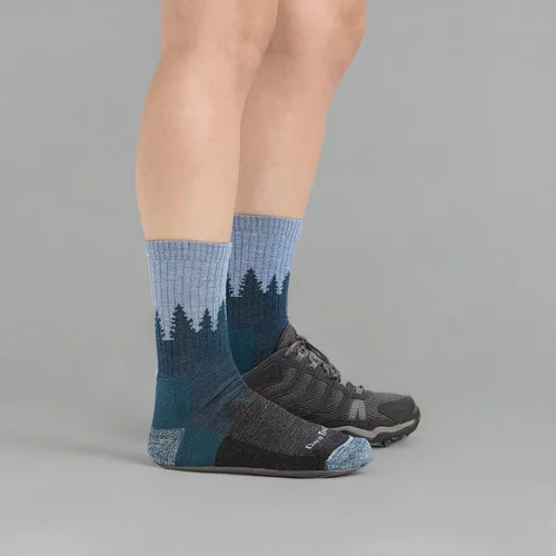 Vista 8 de Darn Tough Vermont Treeline Micro Crew - Calcetines de senderismo de peso medio con cojín para mujer (estilo 1971)
