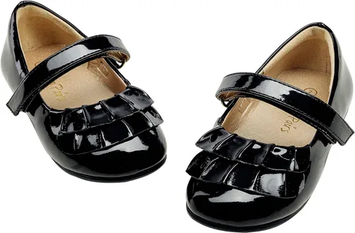 Vista 3 de DREAM PAIRS Zapatos planos de ballet Mary Jane para niñas pequeñas, zapatos de vestir para boda, fiesta, escuela