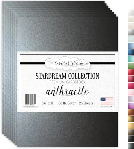 Vista 18 de Cardstock Warehouse Stardream - Papel de cartulina morado amatista - 25 hojas, 8.5 x 11 pulgadas - 105 libras / 284 GSM cartulina púrpura metálica