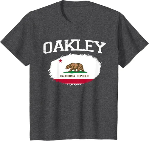 Vista 26 de OAKLEY CA CALIFORNIA Flag Vintage USA Sports Hombre Mujer Camiseta, Negro