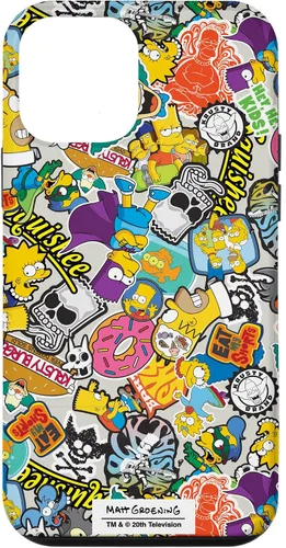 Vista 16 de Funda de collage de pegatinas para iPhone 14 Pro Max de Los Simpson