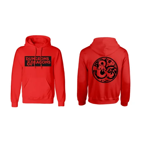 Vista 2 de Sudadera con Capucha Unisex Dungeons & Dragons Logo Rojo