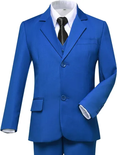 Vista 3 de Trajes de esmoquin para niños, conjunto de traje de boda formal para niño pequeño