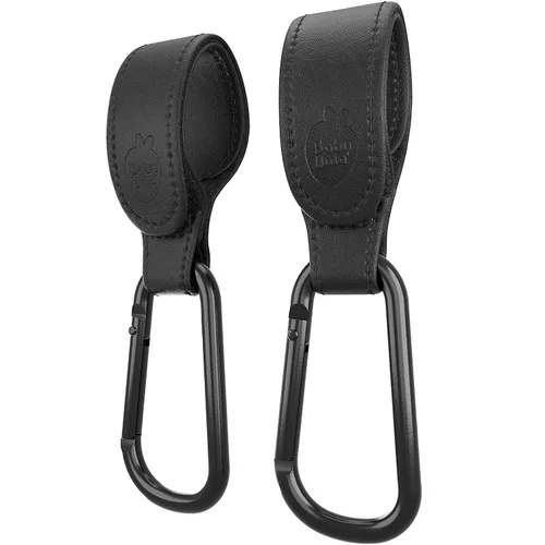 Vista 12 de Baby Uma Ganchos de cochecito para bolsas (paquete de 2) – Clips y ganchos universales para cochecito, antideslizantes con apertura con una sola