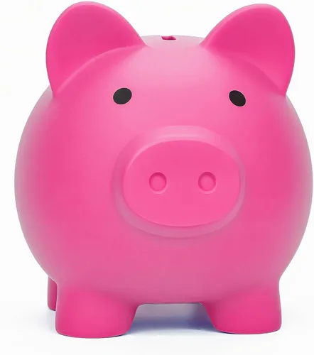 Vista 16 de Alcancía para Sbrvaniy Piggy Coin Banks para niños y niñas, mi primer banco de dinero de plástico irrompible tamaño S/M/L decoración ahorro Navidad