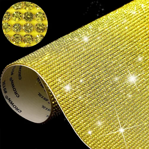 Vista 13 de Outus 12000 Piezas Lámina de Pedrería Brillante Calcomanía de Pedrería DIY para Decoración de Automóvil Calcomanía Autoadhesiva de Gemas de Cristal