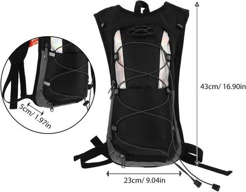 Vista 2 de Healifty Insulated Hiking Hydration Backpack with Large Capacity Water Bladder Dual Shoulder Straps for Comfortable Outdoor Running Climbing Cycling