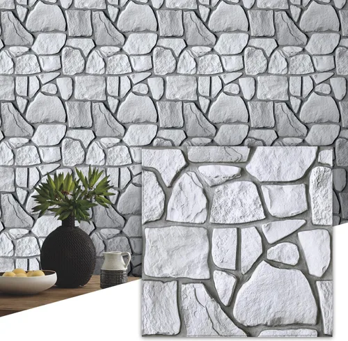 Vista 26 de Commomy Azulejos de pared 3D de madera sintética para despegar y pegar, 10 Madera-AB